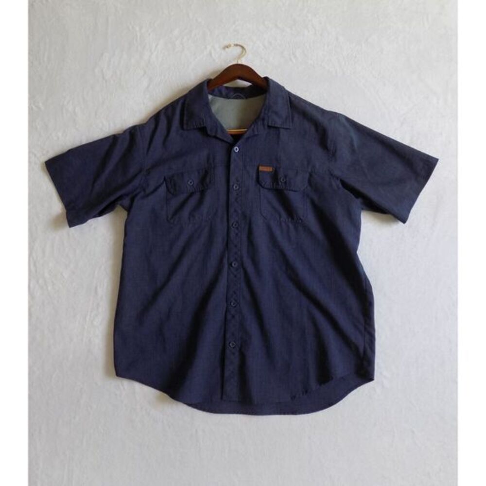 Orvis Shirt‎ Men's Blue Classic Collection Quick Dry Wicking S/S Button Up Large